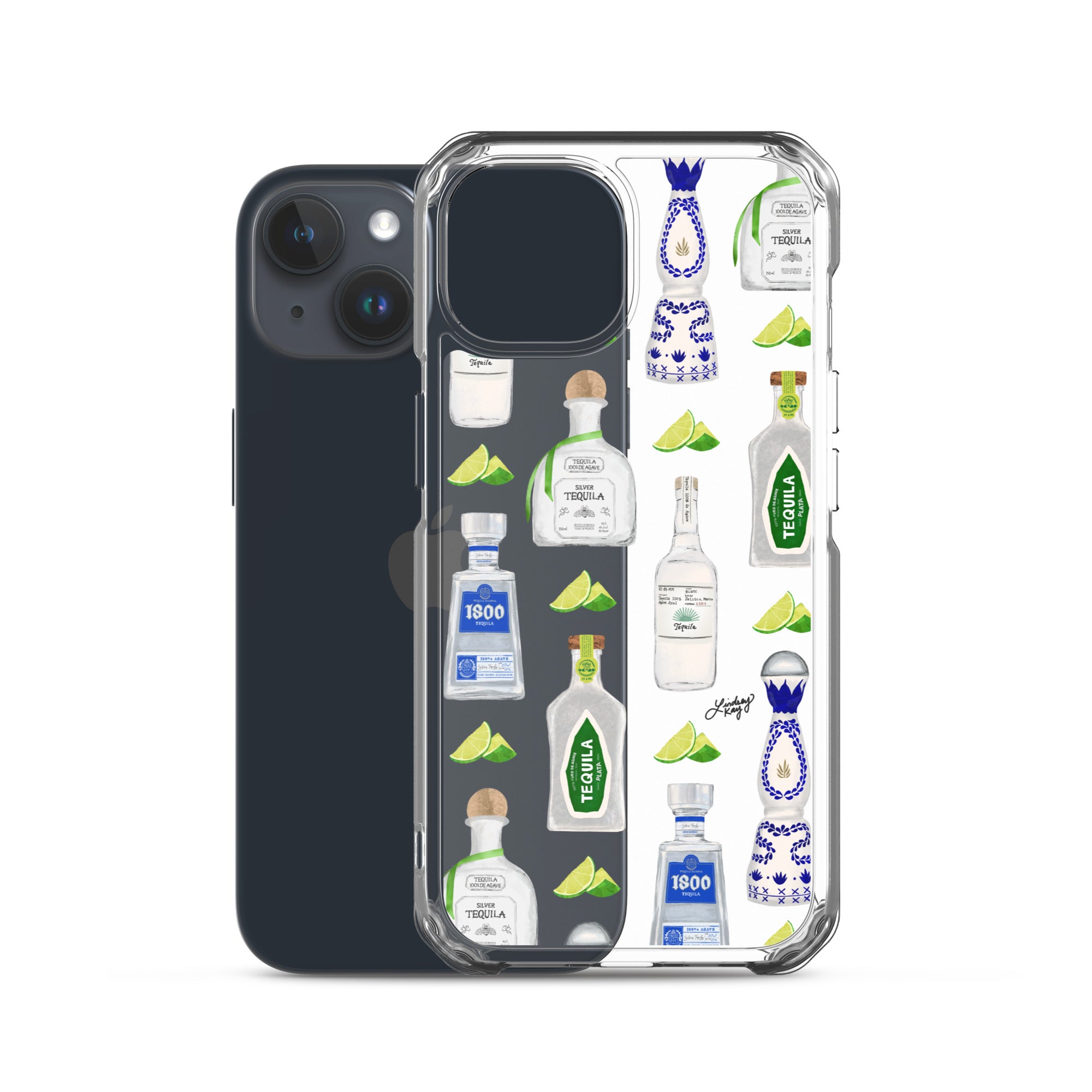 Ilustración de botellas de tequila - Funda transparente para iPhone®